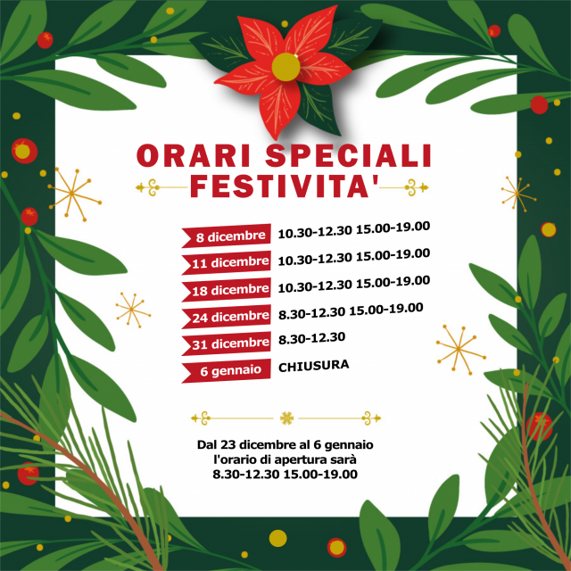Orari Speciali Natale 22